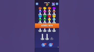 Nut Sort Level 1876 - Color Puzzle Game by Kiwi Fun #games #puzzle #NutSort #NutSortSolution