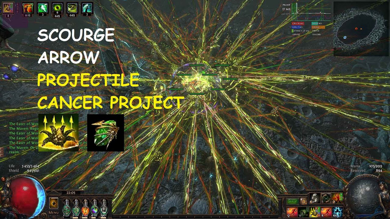 [POE 3.21] Ballista Scourge Arrow Pathfinder, Wilma's attack/cast speed stacking, Work in progress