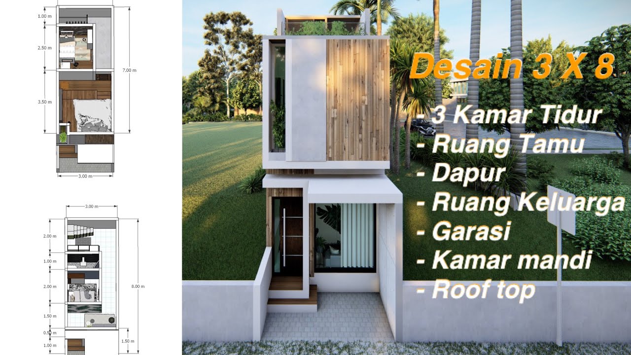 Renovasi Rumah 3x8 Dengan 3 Kamar Tidur Ada Rooftop Nya YouTube Rumah