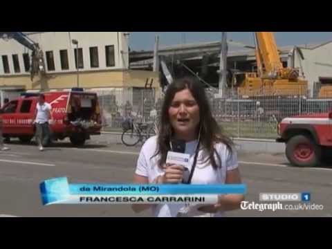 Italy earthquake: TV reporter caught out by aftershock on live TV