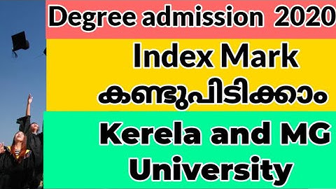 Index Mark calculation /How to calculate/ Kerela university and MG university  in malayalam