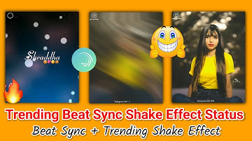 Trending photo shake effect + beat sync status editing in alight motion🔥