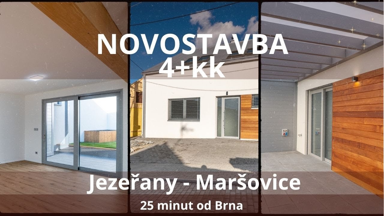 NOVOSTAVBA: Rodinný dům 4+kk | Jezeřany- Maršovice | 25 minut od Brna