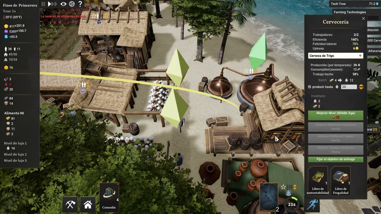 Kingdoms reborn Gameplay - walkthrough - difficulty deity - Year 24 - Season - Spring-summer