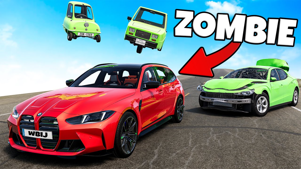 ❄️ WYLOSOWAŁEM NAJWOLNIEJSZE AUTO NA ZOMBIE!? | BeamNG Drive |