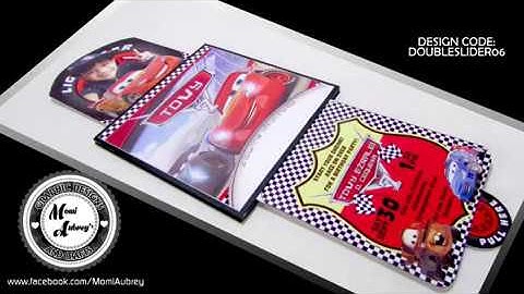 Disney Cars Double Slider Invitation Card (Tutorial/D.I.Y.)
