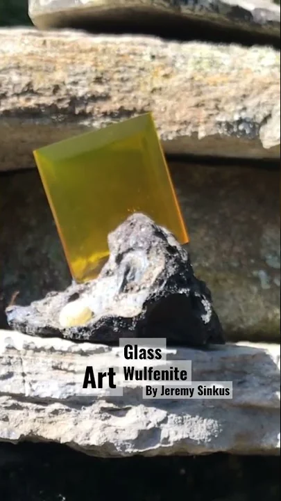 Art Glass Wulfenite by Jeremy Sinkus