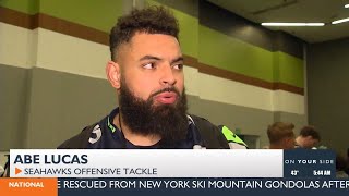 LIVE from Super Bowl LX - Catching up with Seahawks' Abe Lucas