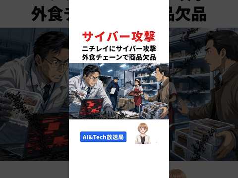 ニチレイにサイバー攻撃 外食チェーンで商品欠品【#AIニュース速報 Shorts】のサムネイル