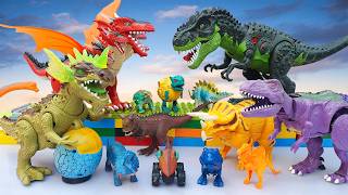 Jurassic World Unboxing Review Asmr Colorful Dinosaur T-rex Dragon Mosasaurus Triceratops ZURU Eggs