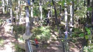 Zip lining and high ropes course-ing