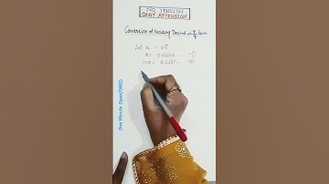 Conversion of recurring decimal in p/q form #shorts  #maths #viral #class10 #trending #study #2024