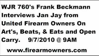 Frank Beckmann from WJR Interview's Jan Jay about Arts, Beats & Eats and Open Carry