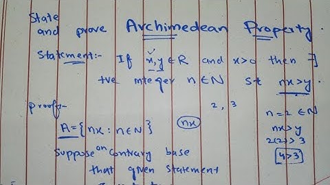 Archimedean Property | state and prove | in urdu/hindi