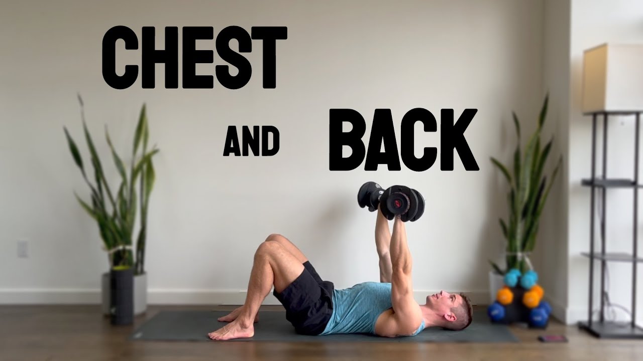 10 MIN CHEST AND BACK WORKOUT AT HOME // DUMBBELL WORKOUT - YouTube