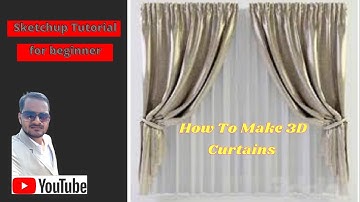 How to make curtains model in sketchup | clothe work | sketchup tutorial |