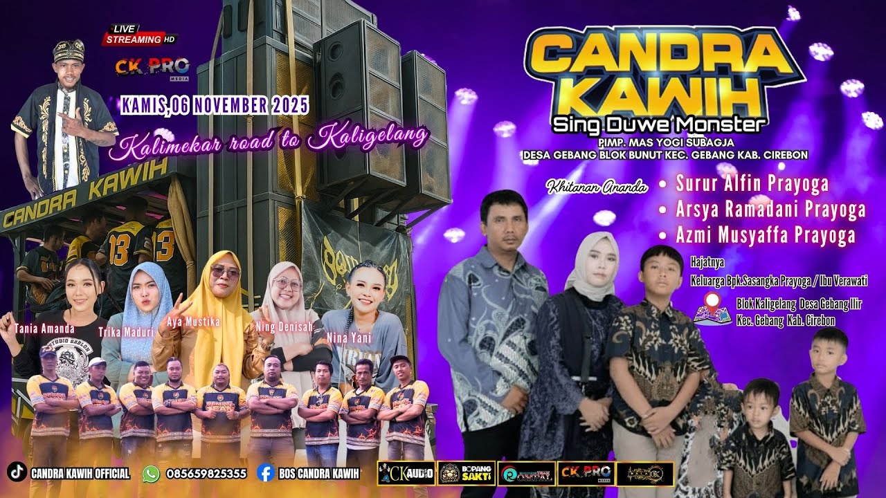 Live Candra Kawih Khitanan  Alfin, Arsya & Azmi | Kamis, 06 November 2025 | Kaligelang - Gebang Ilir