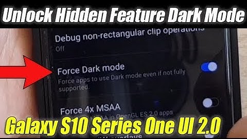 Force All Apps to Use Dark Mode on Galaxy S10 / S10+ (Hidden Mode on One UI 2.0 Android 10)