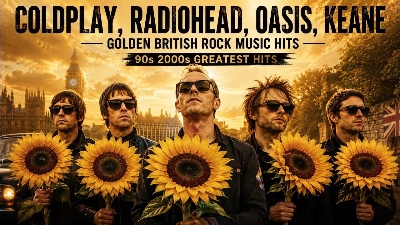 Coldplay, Radiohead, Oasis, Keane - Golden British Rock Music Hits