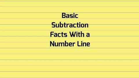 Basic subtraction with an open number line