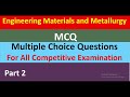 Engineering Materials and Metallurgy l MCQ l Multiple Choice Questions