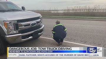 VIDEO: Taking a look at the daily dangers of tow truck drivers