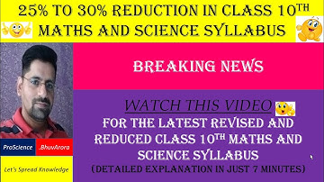 Reduced Maths and Science Syllabus Class 10 | 2020-21 (Detailed Analysis in Just 7 Min.)