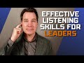 Effective listening skills for leaders