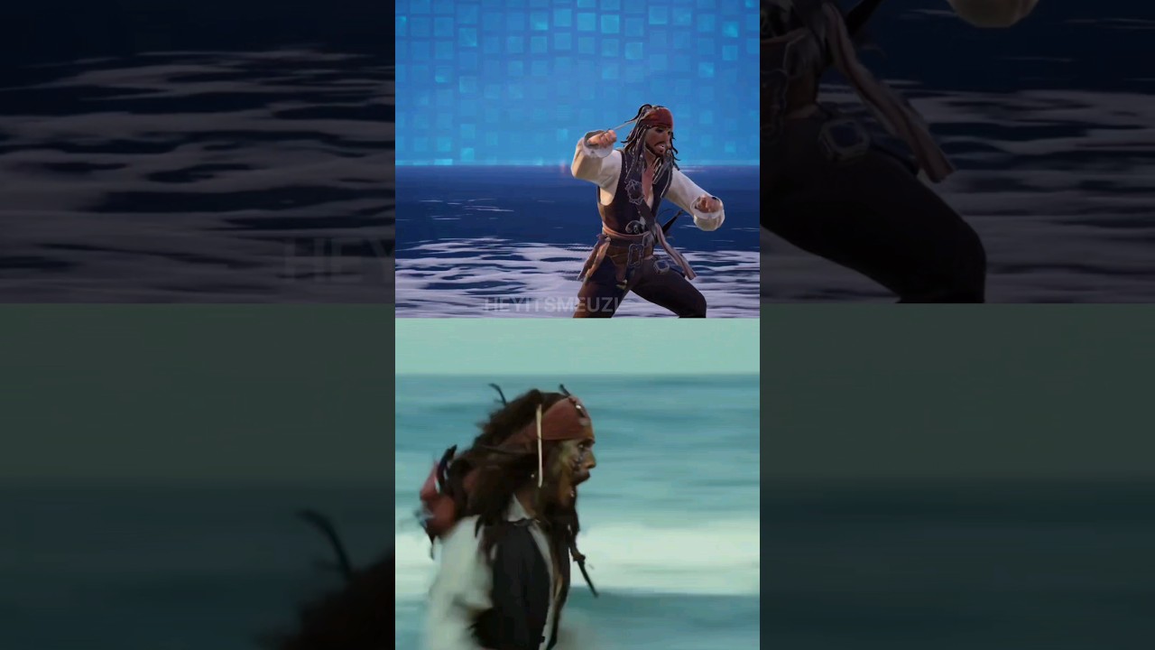 Jack Sparrow Running - (Recreation in Fortnite) :Pirates of the Caribbean! 