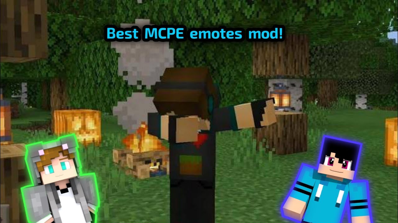 Emotes mod for Minecraft pocket edition 1.18+ BE,PE