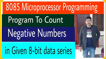 8085 Program to count Negative Number in series of Numbers