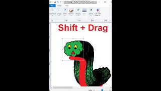 Draw a Snake Design in MS Paint like a pro! 🖌️🐍