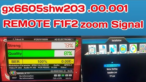 October 22, 2025(All gx6605sHw203)Zoom Signal REMOTE F1F2