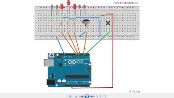 Arduino LED spiel für Anfänger mit Ardublock Programmiert