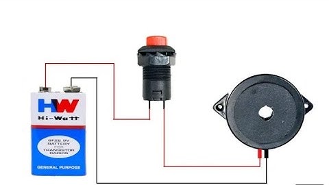 How to connect push switch with buzzer - Cycle horn tutorial