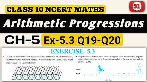 Class 10 Maths || Exercise 5.3 Q19 - Q20 || Chapter 5 Arithmetic Progressions || New NCERT || CBSE