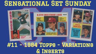 Sensational Set Sunday #11 - 1984 Topps - Variations & Inserts