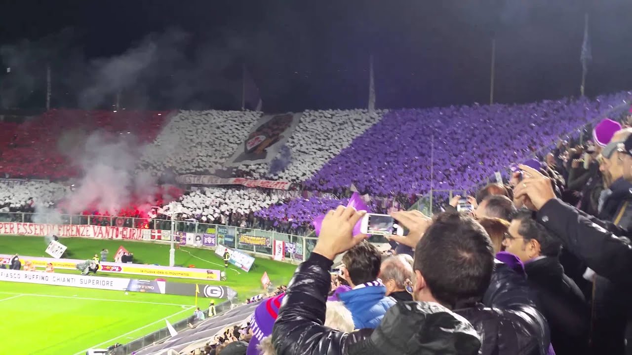 Fiorentina-Juventus 0-0 Coreografia della Curva Fiesole (Marzocco) + Inno Viola 05/12/2014