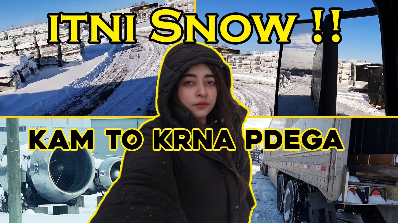 Difficult To Drive Truck in heavy snow - YouTube