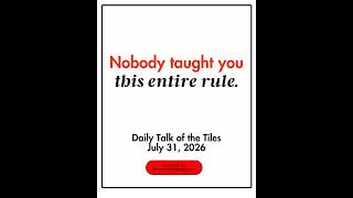Nobody Taught You This Entire NMJL Rule - Who Gets the Discard. Daily Talk of the Tiles 7/31/26