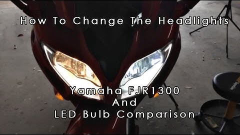 FJR1300 Headlight Bulb Replacement And LED Comparison