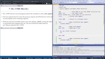 11.10 Flat memory model, stack, const, data and code segments