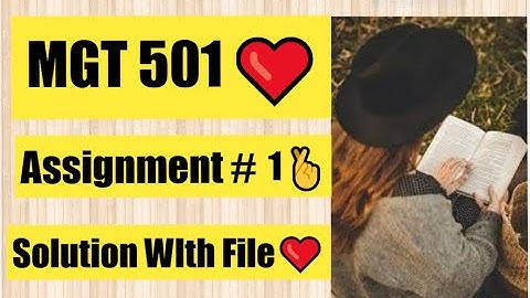 MGT 501  Assignment # 1 Solution With File ❤