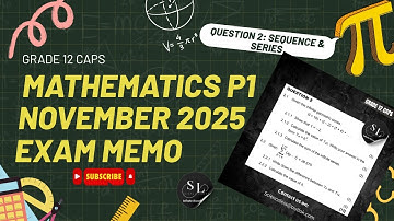 MEMORANDUM Mathematics P1 Nov 2025 | Grade 12 CAPS | Question 2: Sequence & Series