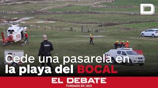 Al menos cuatro muertos al romperse una pasarela en la playa de El Bocal en Santander