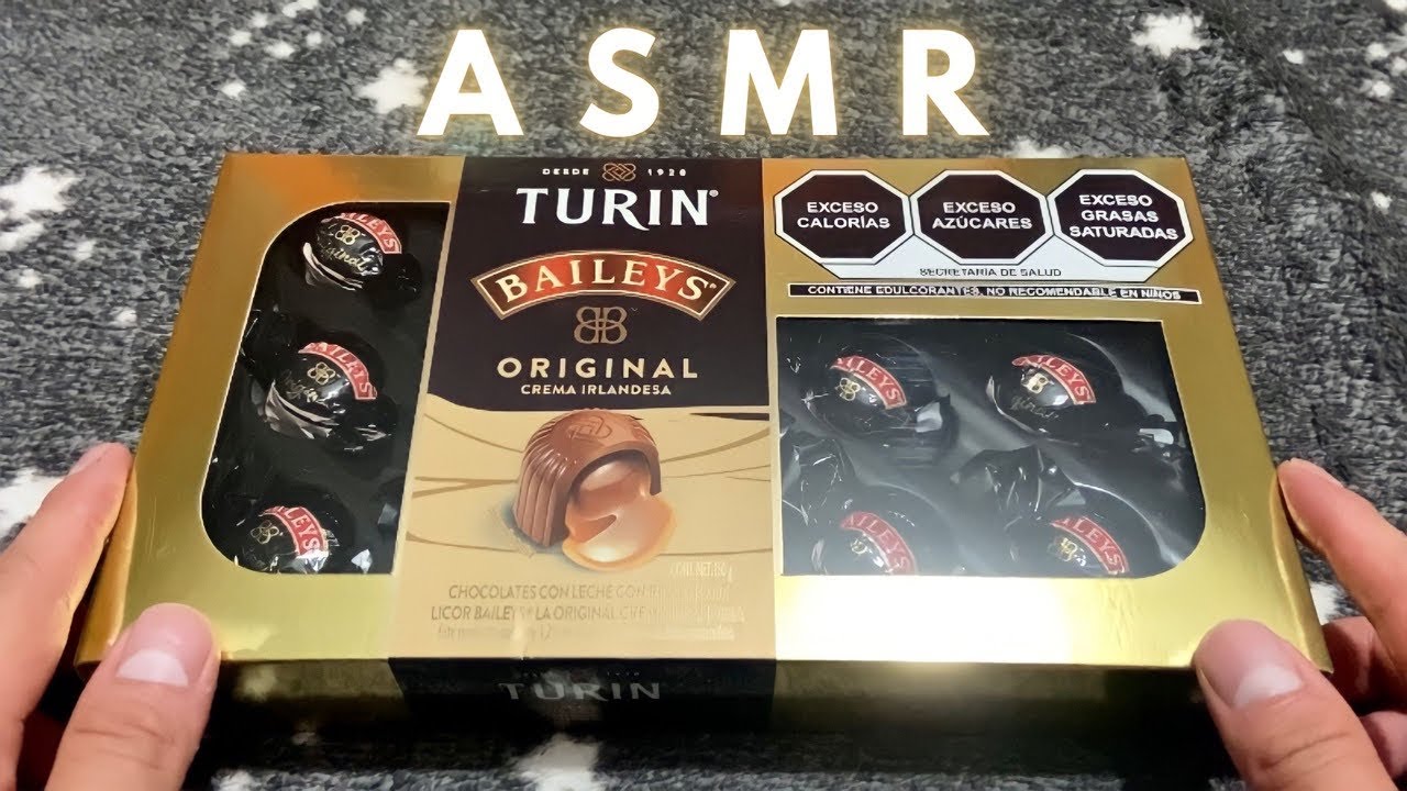 ASMR analizando y comiendo Chocolates TURÍN con BAILEYS🍫