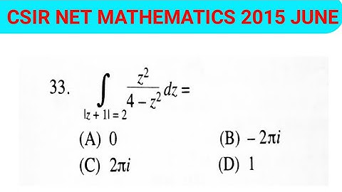 CSIR NET MATHEMATICS || CAUCHY INTEGRAL THEOREM