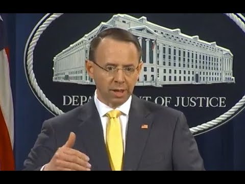 BREAKING: Rod Rosenstein at Indictment Press Briefing: 