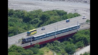 藍皮解憂號試運轉6777次R123@南太麻里溪橋