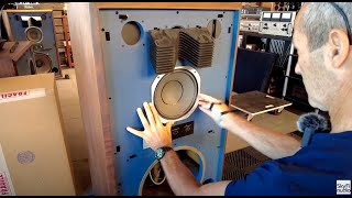 Our Reference JBL 4343 Speakers Get New Drivers Installed. How We Refurbish and Test Drivers.
